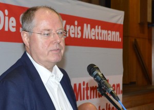Peer Steinbrück, ausscheidender SPD-Bundestagsabgeordneter aus dem Süden des Kreises Mettmann.